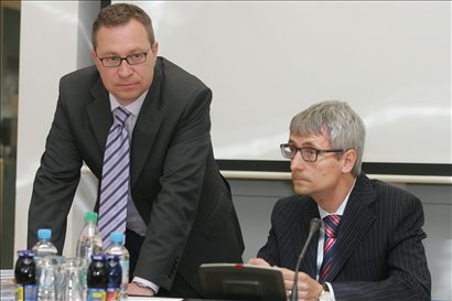 Kandidat za generalnega direktorja RTVS Marko Fili in predsednik programskega sveta RTVS Jernej Pikalo